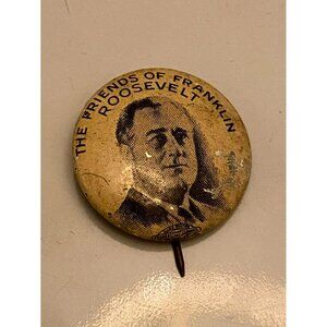 VINTAGE 1936 THE FRIENDS OF FRANKLIN ROOSEVELT CAMPAIGN LITHO PINBACK BUTTON
